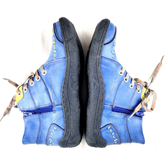 TMA EYES Stitching Shoes Leather Lace-up Handwork Casual Boots Womans Size 10.5 - Picture 3 of 13